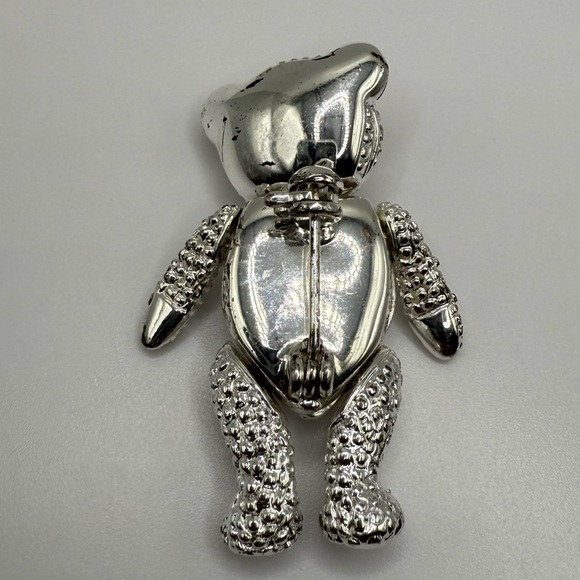 Sparkling Crystal Teddy Bear Brooch - Picture 3 of 3